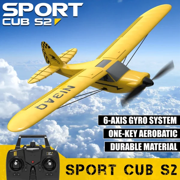 Sport Cub S2 RC Airplane 2.4G 3CH Remote Control Plane 400mm Wingspan Aircrafts with Gyro Stabilizer 76114 EPP Foam Plane RTF - Image 2
