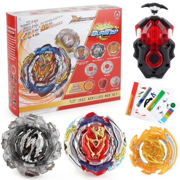 Bey Burst DB B-201 Zest Achilles Customized Set Blade Toy Gyro Spinning Top Metal Battle with Launcher for Kids Children Boys - Image 3