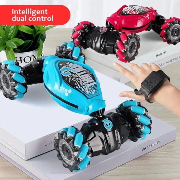 4WD RC Drift Car With Music Led Lights 2.4G Gesture Radio Remote Control Spray Stunt Car 360° Rotating Climbing Car Toys Gift - Image 3