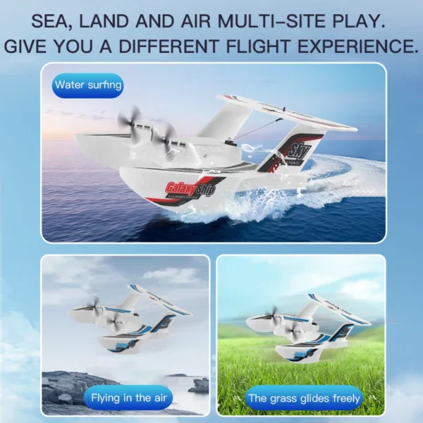 KF603 RC Plane Boat 2.4G 3CH Sea And Air RC Glider EPP Foam Water Land Flying Airplane Toys Gift For Boys - Image 4