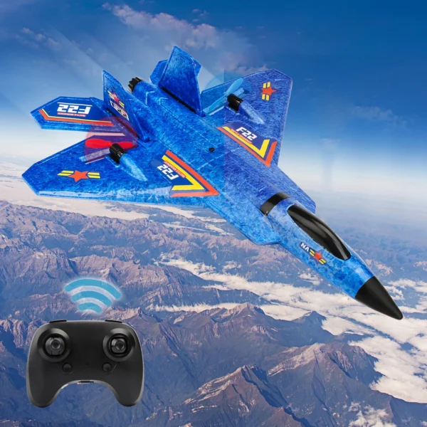 RC Plane F22 Raptor Glider 2.4G Radio Remote Control Airplanes With Lights EPP Foam Aircraft Boys Gifts Toys for Children ﻿