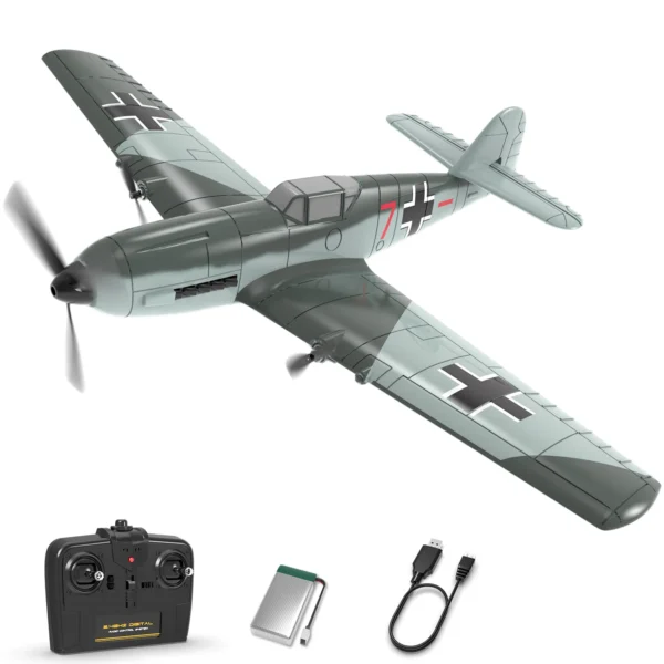 VOLANTEXRC BF109 RC Plane 2.4G 3CH Smart Balance EPP Gliders Fighter 400MM Fixed Wingspan With 6-Axis Gyro Stabilizer RTF Glider