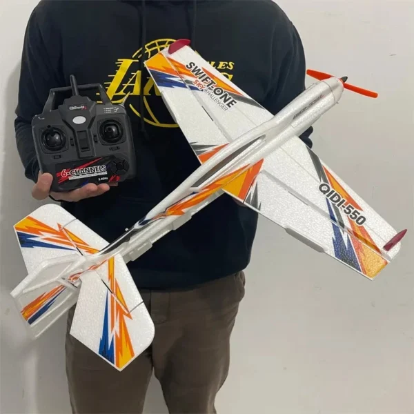QIDI-550 3D RC Airplane 500mm Wingspan One-Key Hanging Stunt with 6-Axis Gyro Wind Resistant Flight Control RTF Aircraft - Image 2