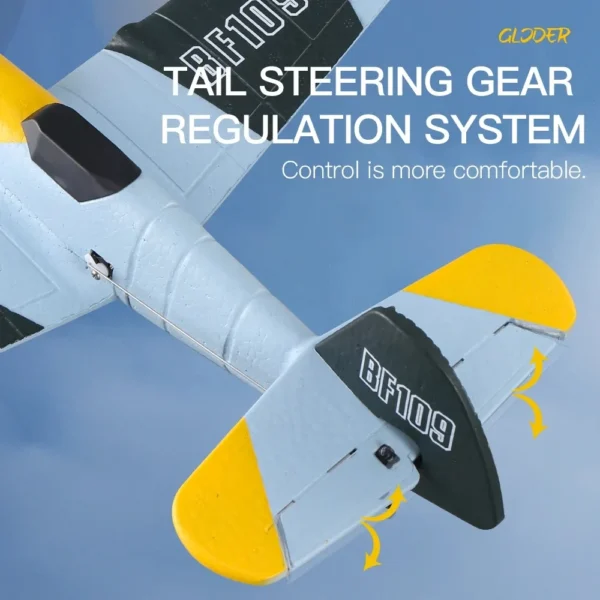 Z61 RC Plane BF109 Fighter 2.4G 3CH Smart Balance EPP Foam RC Gliders Fixed Wingspan RC Aircraft Children's Toys - Image 5