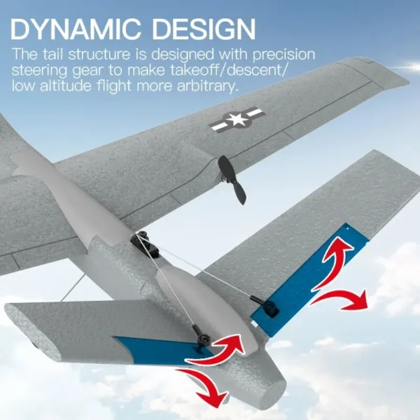 Z51 Predator RC Glider 2.4G 2CH Hand Throwing Foam Plane With Light Fixed 660MM Wingspan Aircraft Figher Toys For Boys Children - Image 5