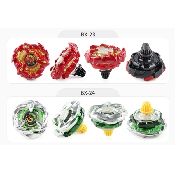 Blayblade X BX 4PCS Gyros Metal Battle Spinning Top Booster with Ripcord String Launcher Stadium Gift Toy Set - Image 3