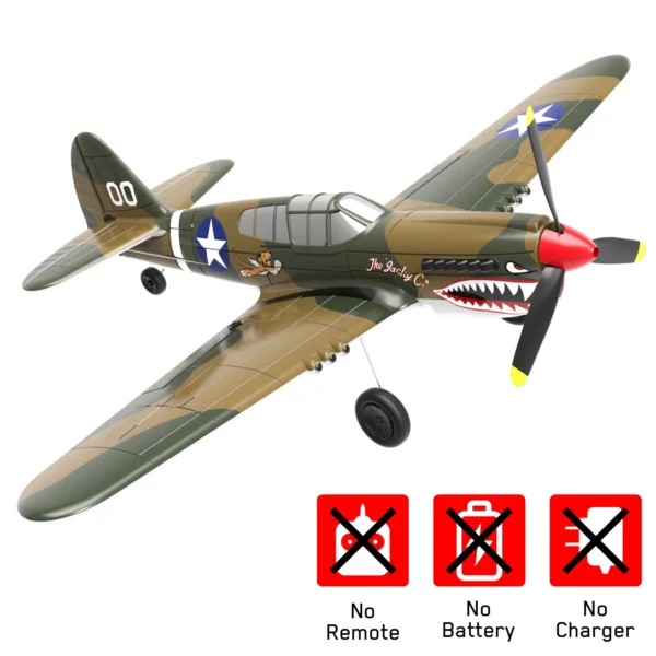 EPP 400mm P51D Mustang /BF109/P40/Zero PNP Plane 2.4G 4-CH 6-Axis One-key Aerobatic RC Warbird Mini Plane - Image 5