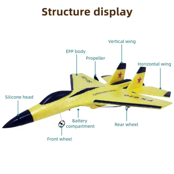 SU35 RC Plane FX620 2.4G Radio EPP Foam Remote Control Flying Model Glider With LED Lights Aircraft Airplanes For Children Gift - Image 6