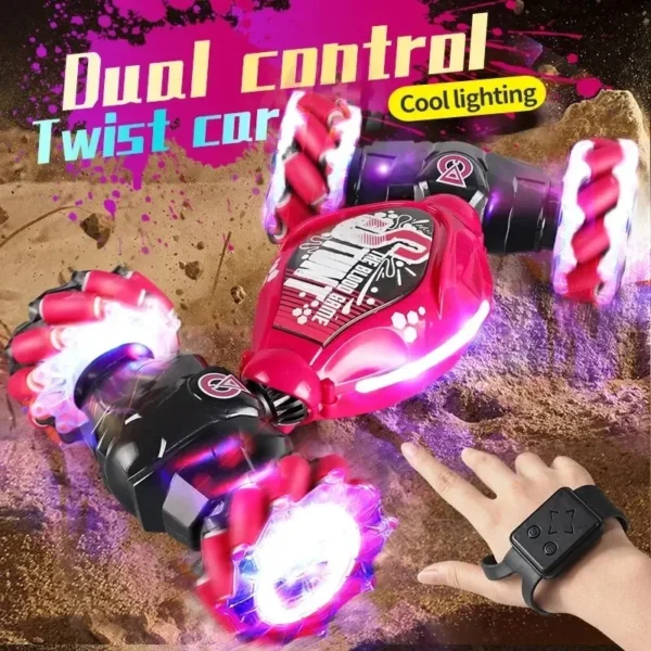 4WD 1:16 Stunt RC Car With LED Light Gesture Induction Deformation Twist Climbing Radio Controlled Car Electronic Toys for Kids - Image 2