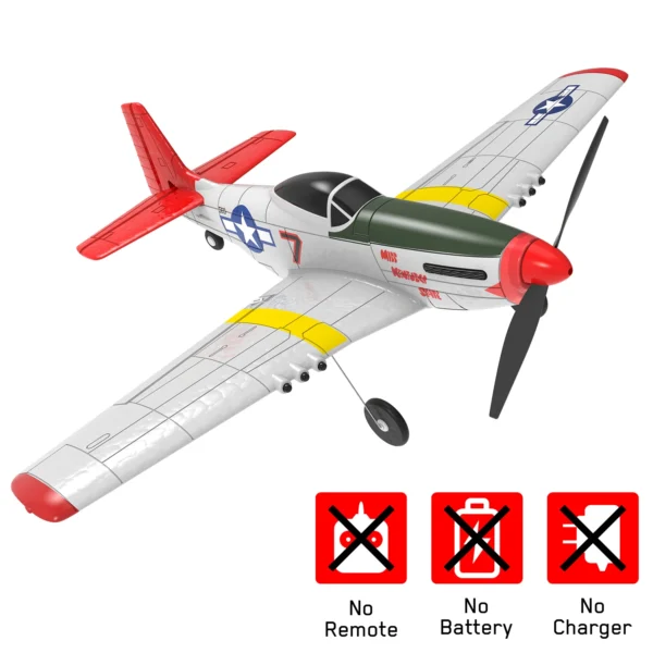 EPP 400mm P51D Mustang /BF109/P40/Zero PNP Plane 2.4G 4-CH 6-Axis One-key Aerobatic RC Warbird Mini Plane - Image 3