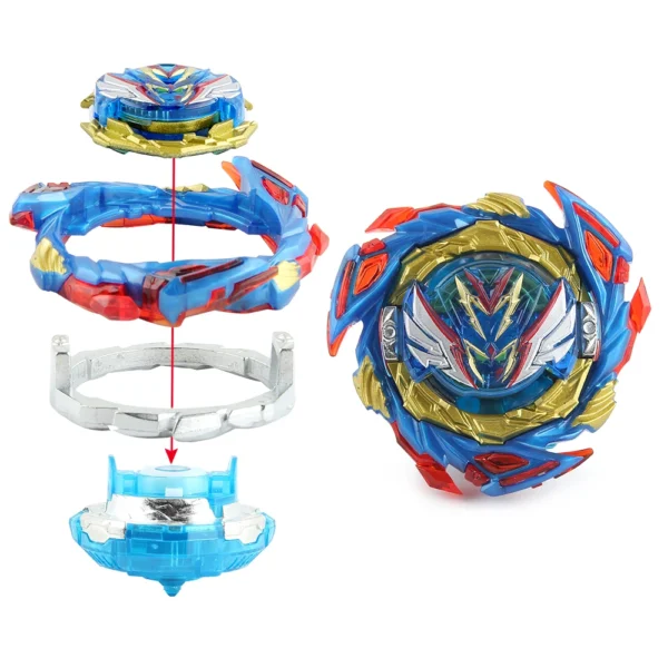 Blayblade Burst Metal Spinning Battle Top Bey Gyro B-187 Savior Valkyrie.Sh Kids Fidget Toy Blablade Sticker Starter Gift - Image 4