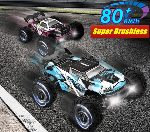 4WD Remote Control RC Car 50 or Super Brushless 80KM/H Fast RTR High Speed All Terrain Off Road Radio 4x4 Truck for Adults Kids - Image 5