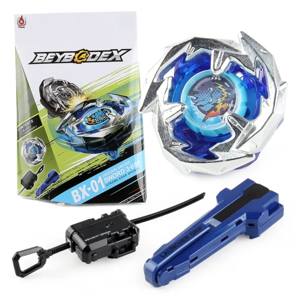 Blayblade X Bey BX-01 DranSword 3-60F Starter Metal Battle Gyro with Launcher Grip Children Toy Christmas Gift Set