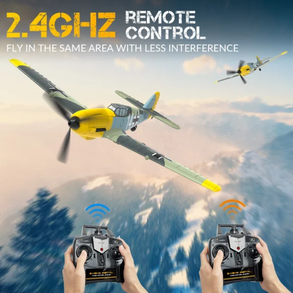 BF109 RC Plane 2.4G 4CH 400mm Wingspan One-key Aerobatic Remote Control Aircraft RTF 761-11 EPP Foam RC Fighter - Image 2