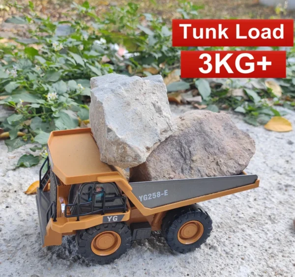 4WD Remote Control Excavator Dump Truck Crawler Bulldozer RC Model Car Toy Alloy Simulation Construction Vehicle Gifts for Kids - Image 6