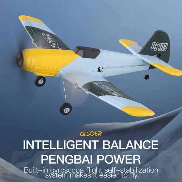 Z61 RC Plane BF109 Fighter 2.4G 3CH Smart Balance EPP Foam RC Gliders Fixed Wingspan RC Aircraft Children's Toys - Image 3