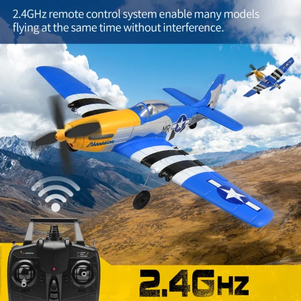 ANTSIR Zero/SpitfireP51D Mustang/F4U Corsair 4Ch RC Plane 400MM Wingspan Wrdbird Fighters 2.4G 6-Axis One Key Aerobatic Airplane - Image 3