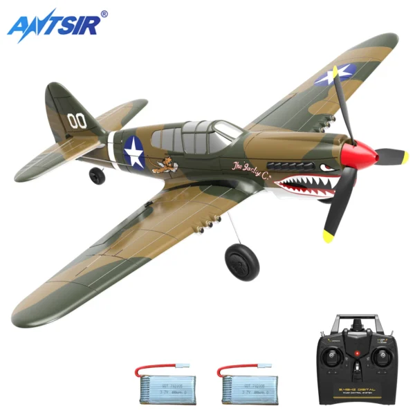 P40 RC Plane 2.4GHz 4CH EPP 6-Axis Gyro Remote Control Airplane One-Key U-Turn Aerobatic RC Fighter Aircraft RTF 761-13 Toy Gift