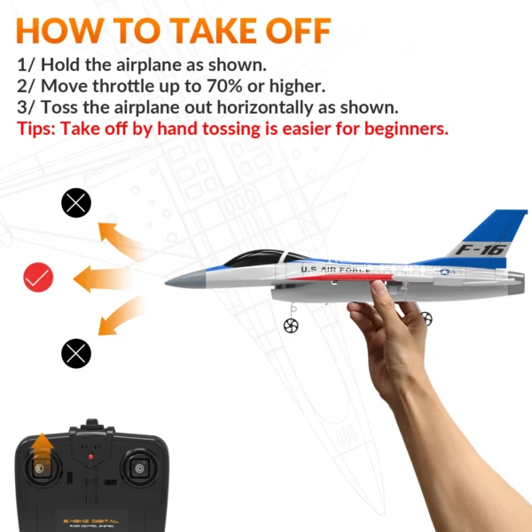F16 Falcon 2.4G 2CH RC Plane Fixed Wing RC Fighter With Cool Lights Foam Toys Airplane Gifts For Boys - Image 5