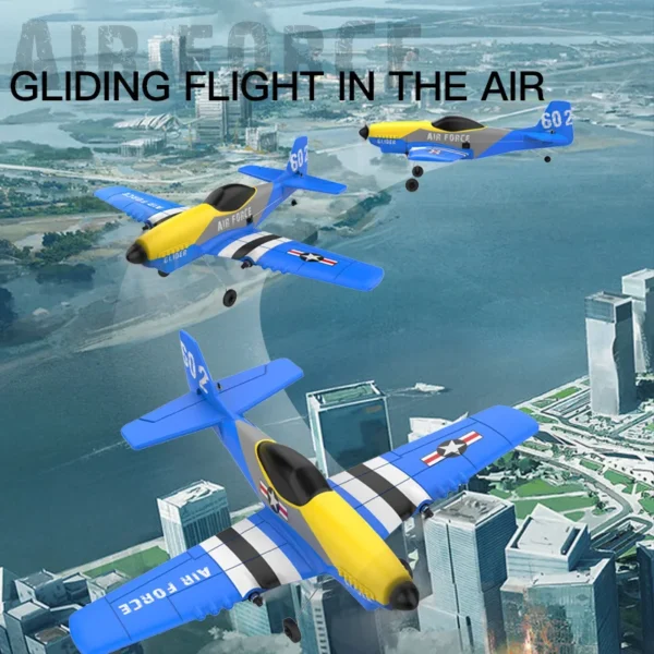 P51 Mustang 3CH Foam Airplane Remote Control Fighter 420mm Fixed Wingspan Glider RTF RC Warbird Airplane Toys Gifts - Image 4