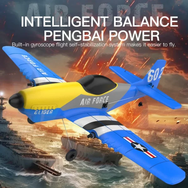 P51 Mustang RC Airplane 2.4G 3CH 370mm Wingspan RC Aircraft EPP Foam Remote Control Fighter RTF Glider Plane Toys Gifts - Image 2