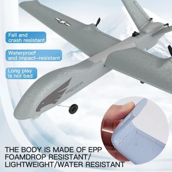 Z51 Predator RC Glider 2.4G 2CH Hand Throwing Foam Plane With Light Fixed 660MM Wingspan Aircraft Figher Toys For Boys Children - Image 6