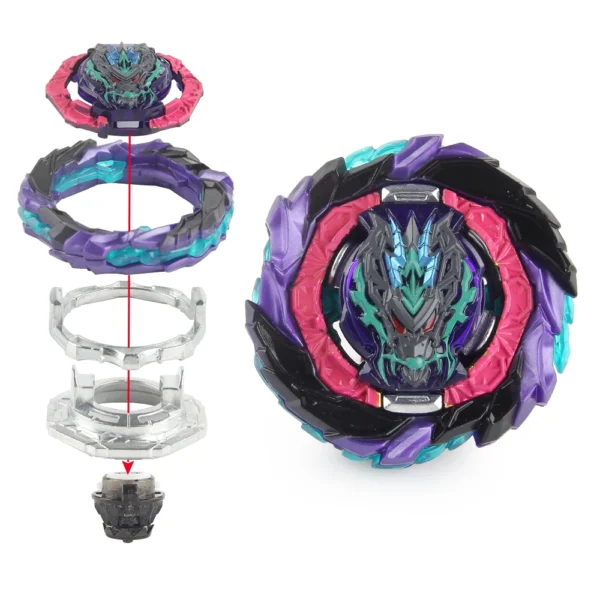 Blayblade Burst DB B-186 #01 ROAR BAHAMUT Starter Booster Metal Spinning Battle Top Bey Gyro Fidget Toy for Boys Christmas Gift - Image 3