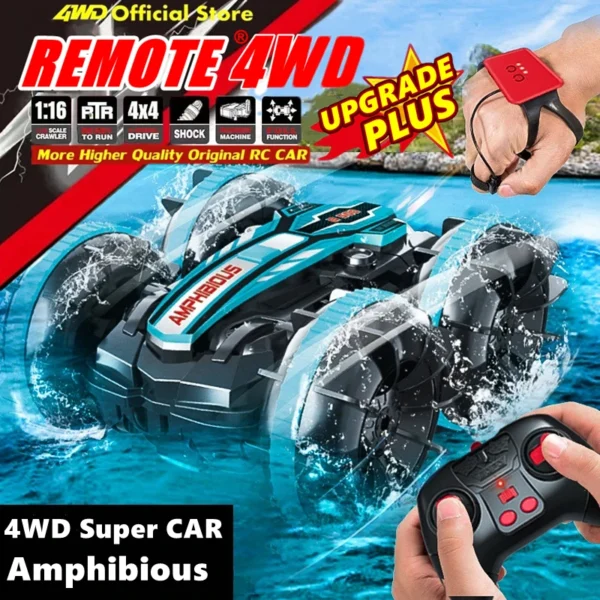 4WD Amphibious RC Car Remote Control Stunt Car Gesture Sensor 4x4 Off Road Vehicle Waterproof Monster Drift Truck Toy Kid Gift