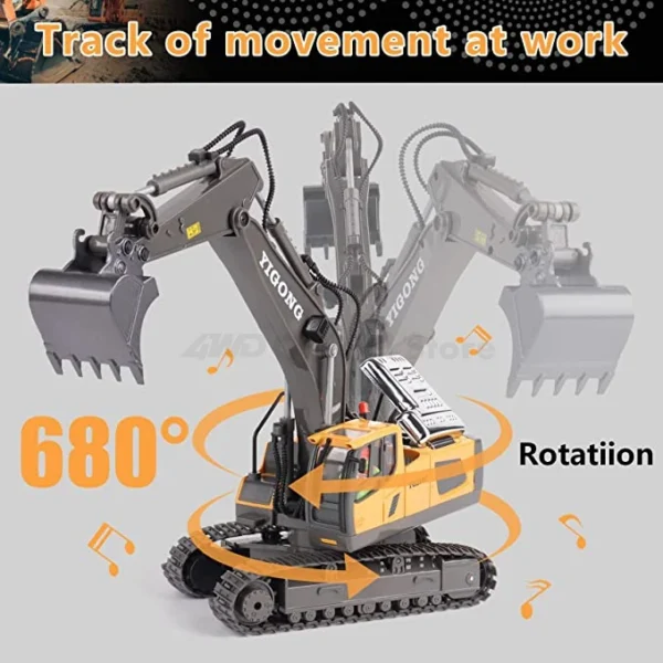 Children Remote Control Excavator Dump Bulldozer Loader 4WD RC Car Off Road 4x4 Truck LED Light Wireless Radio Toy for Adult Kid - Image 6