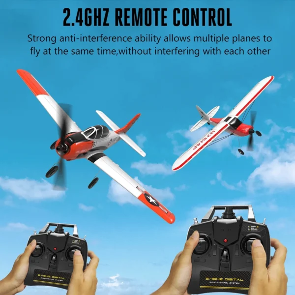 T28 RC Airplane 2.4G 4CH Remote Control Plane EPP RC Aircraft One-key Aerobatic RTF RC Fighter 761-9 - Image 3