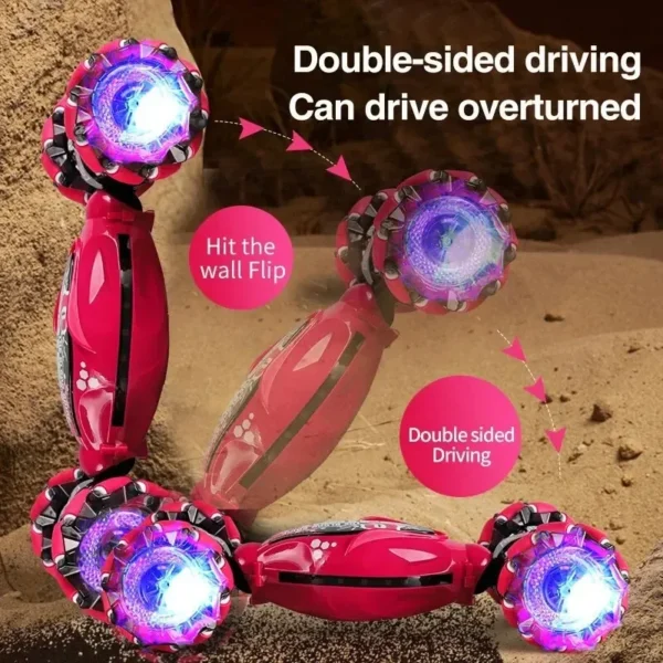 4WD 1:16 Stunt RC Car With LED Light Gesture Induction Deformation Twist Climbing Radio Controlled Car Electronic Toys for Kids - Image 3