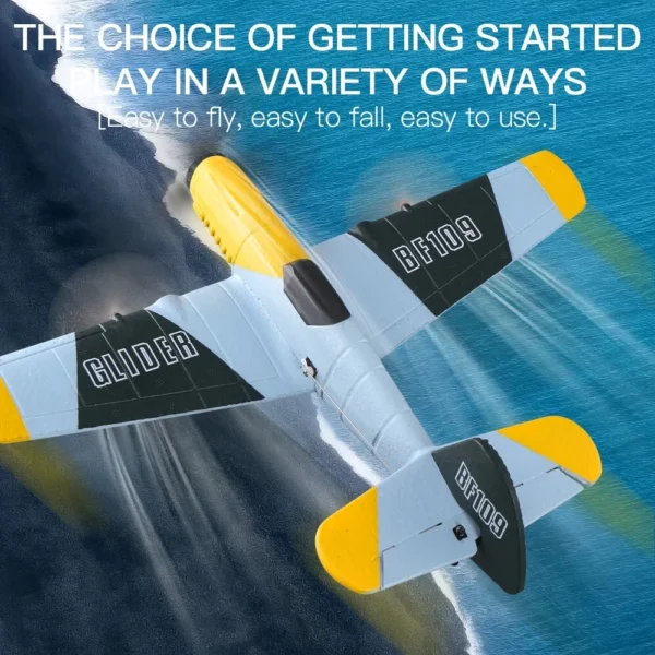 Z61 RC Plane BF109 Fighter 2.4G 3CH Smart Balance EPP Foam RC Gliders Fixed Wingspan RC Aircraft Children's Toys - Image 6