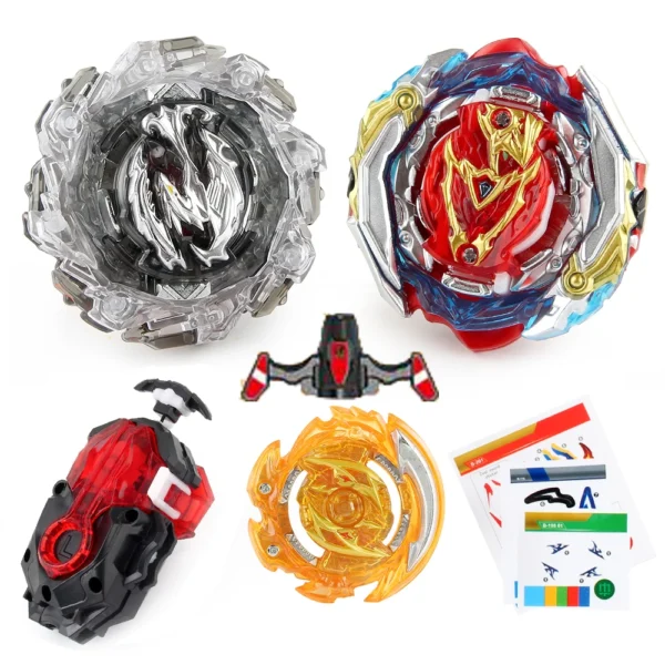 Bey Burst DB B-201 Zest Achilles Customized Set Blade Toy Gyro Spinning Top Metal Battle with Launcher for Kids Children Boys - Image 2