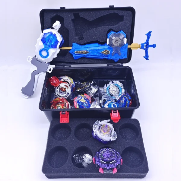 8x Blayblade Burst Gyro Toys Set with Launchers Grip Storage Box Case Battle Starter Metal Spinning Top Starter Bley Bley - Image 6