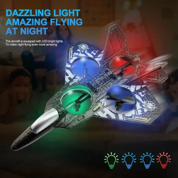 L0712 RC Plane 2.4G Remote Control Aircraft Gravity Sensing Helicopter Glider with Light EPP Foam Fighters for Boys Children - Image 3