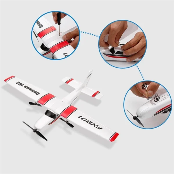 FX801 RC Plane EPP Foam 2.4G 2CH RTF Remote Control Wingspan Aircraft Fixed Wingspan Airplane Toys Gifts for Children Kids - Image 4