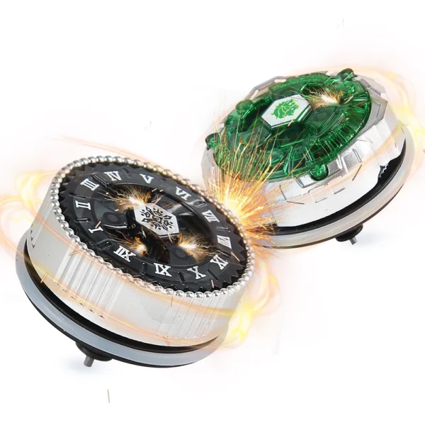 Metal Fusion Bey Upgraded Version Sparking Flashing Gyro Spinning Toy, Autorotation Launcher not required Xmas Gift