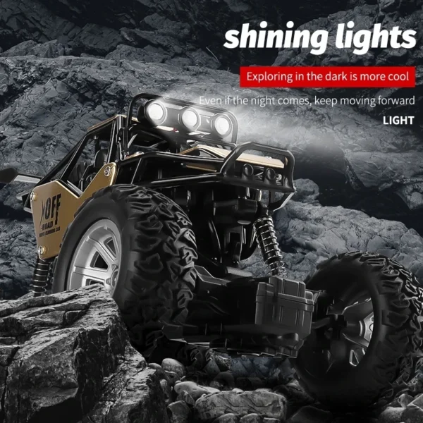 1:20 Alloy RC Car With Led Lights Radio Remote Control Cars Buggy Off-Road Control RTR Trucks Toys Gifts for Boys Girls Children - Image 2