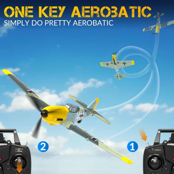 BF109 RC Plane 2.4G 4CH 400mm Wingspan One-key Aerobatic Remote Control Aircraft RTF 761-11 EPP Foam RC Fighter - Image 3
