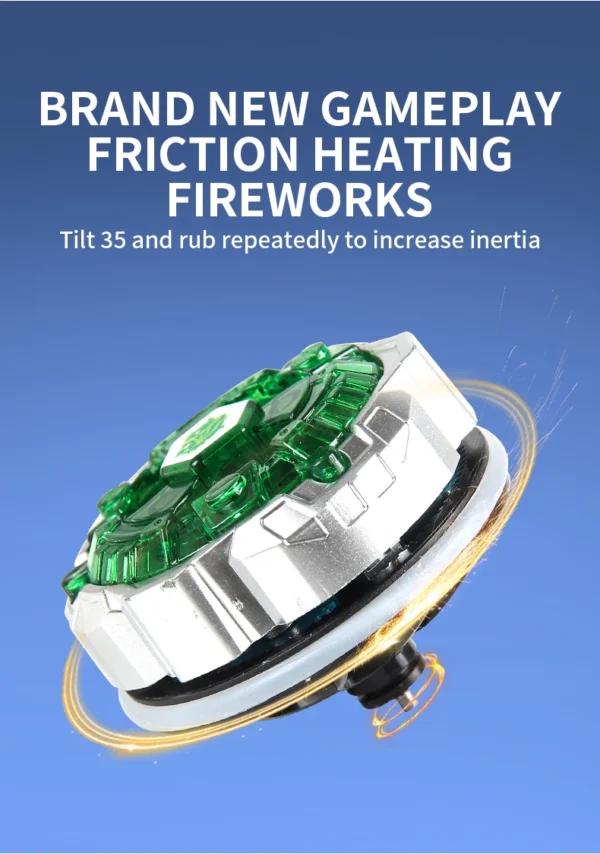Metal Fusion Bey Upgraded Version Sparking Flashing Gyro Spinning Toy, Autorotation Launcher not required Xmas Gift - Image 4