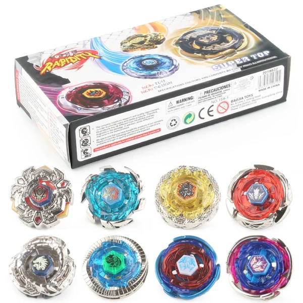 8pcs Blayblades Fusion Galaxy Pegasis Bey Gyro Metal Fury Masters 4D System Bley Bley with 2 Launchers Toy Gift Set - Image 4