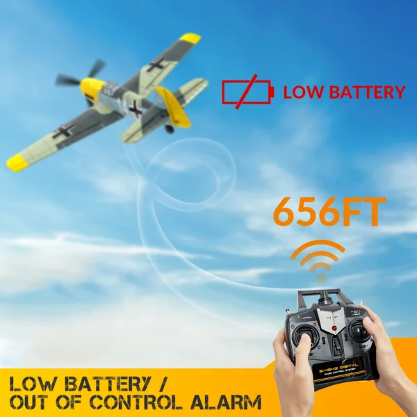 BF109 RC Plane 2.4G 4CH 400mm Wingspan One-key Aerobatic Remote Control Aircraft RTF 761-11 EPP Foam RC Fighter - Image 4