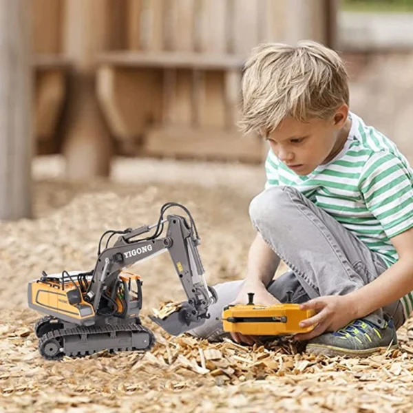 4WD 2.4G Remote Control Excavator Radio Dump Truck Crawler Bulldozer Alloy Construction Vehicle Car Toy for Kids Christmas Gifts - Image 6