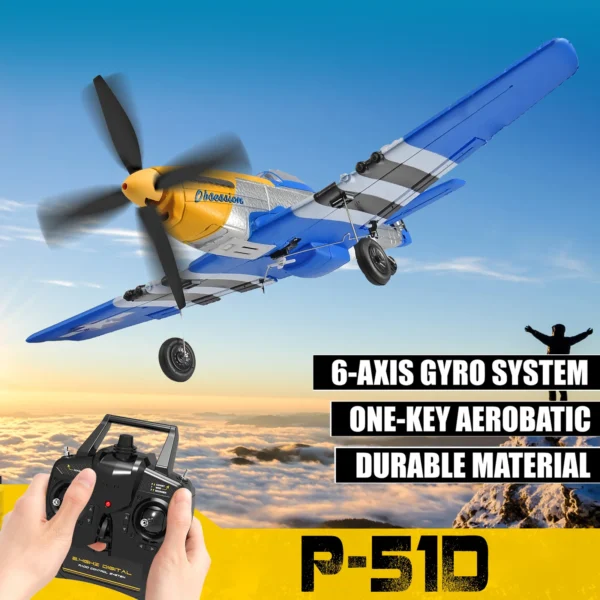 ANTSIR Zero/SpitfireP51D Mustang/F4U Corsair 4Ch RC Plane 400MM Wingspan Wrdbird Fighters 2.4G 6-Axis One Key Aerobatic Airplane - Image 2