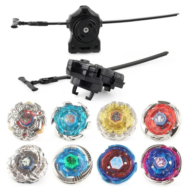 8pcs Blayblades Fusion Galaxy Pegasis Bey Gyro Metal Fury Masters 4D System Bley Bley with 2 Launchers Toy Gift Set - Image 3