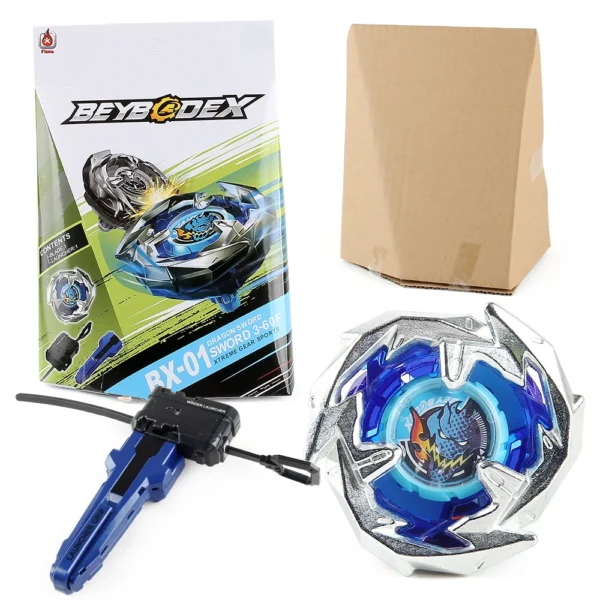 Blayblade X Bey BX-01 DranSword 3-60F Starter Metal Battle Gyro with Launcher Grip Children Toy Christmas Gift Set - Image 2