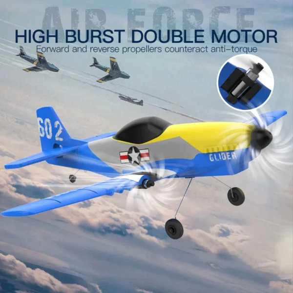 P51 Mustang RC Airplane 2.4G 3CH 370mm Wingspan RC Aircraft EPP Foam Remote Control Fighter RTF Glider Plane Toys Gifts - Image 3