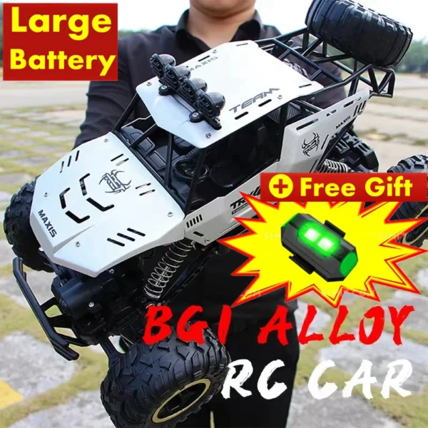 4WD Remote Control Off Road RC Car Radio Climbing Super Alloy Truck Buggy 4x4 RTR Vehicle Electric Toy for Children Kid Gift