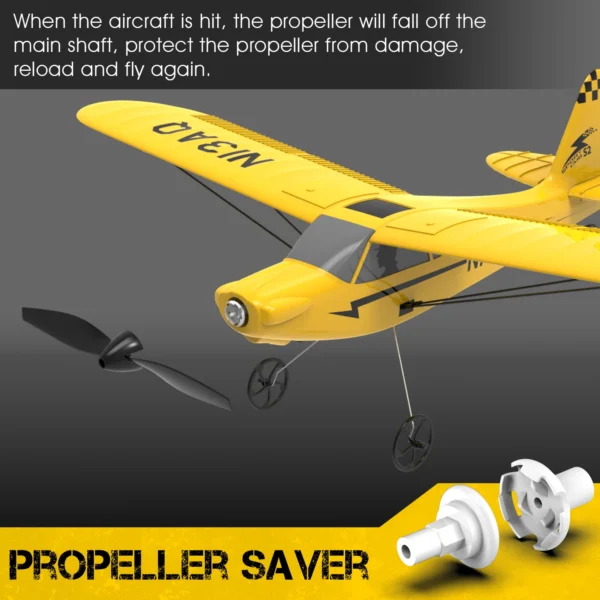Sport Cub S2 RC Airplane 2.4G 3CH Remote Control Plane 400mm Wingspan Aircrafts with Gyro Stabilizer 76114 EPP Foam Plane RTF - Image 4