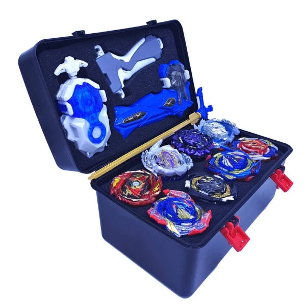 8x Blayblade Burst Gyro Toys Set with Launchers Grip Storage Box Case Battle Starter Metal Spinning Top Starter Bley Bley - Image 3